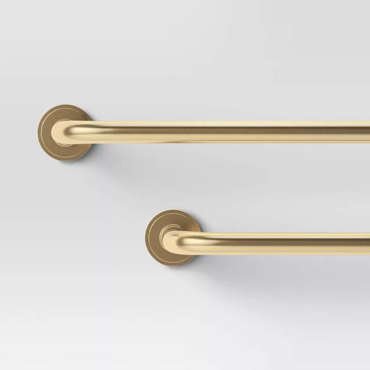 36"x66" Blackout Rounded Curtain Rod Brass - Threshold