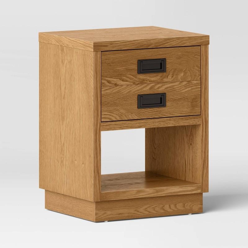 Bourne Accent Table Natural (FA) - Threshold: Sturdy Furniture with Shelf & Drawers