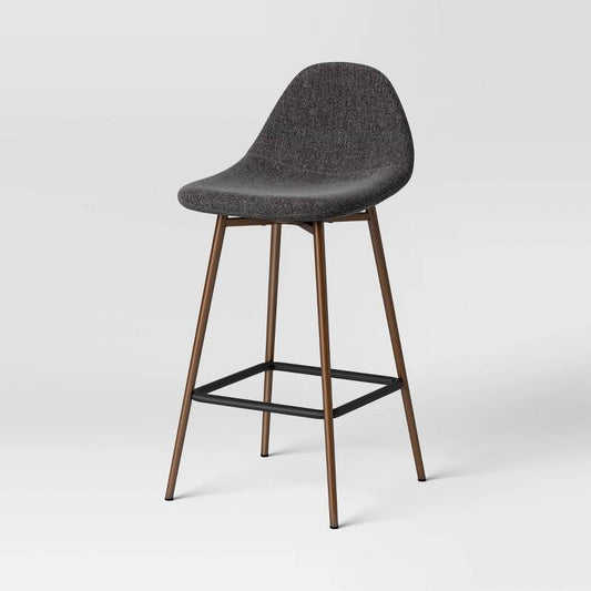 Copley Counter Height Barstool Dark Gray - Threshold: Upholstered, Metal Legs, 24.5" Seat Height