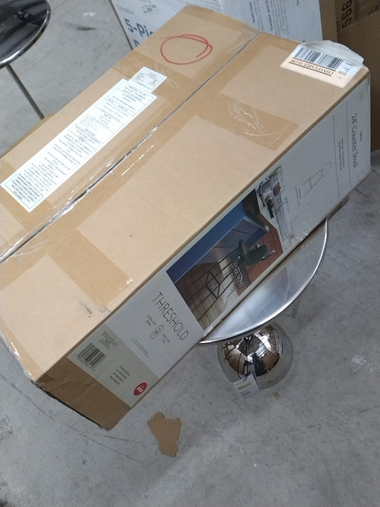 Copley Counter Height Barstool Dark Gray - Threshold: Upholstered, Metal Legs, 24.5" Seat Height