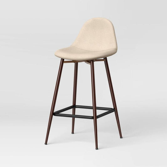 Copley Counter Height Barstool Cream - Threshold: Upholstered, Metal Frame, Polyurethane Foam Fill