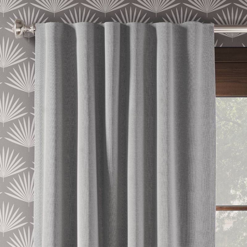2pk 50"x84" Blackout Aruba Curtain Panels Gray - Threshold™: Recycled Polyester, Oeko-tex Certified, Indoor Drapes : Target