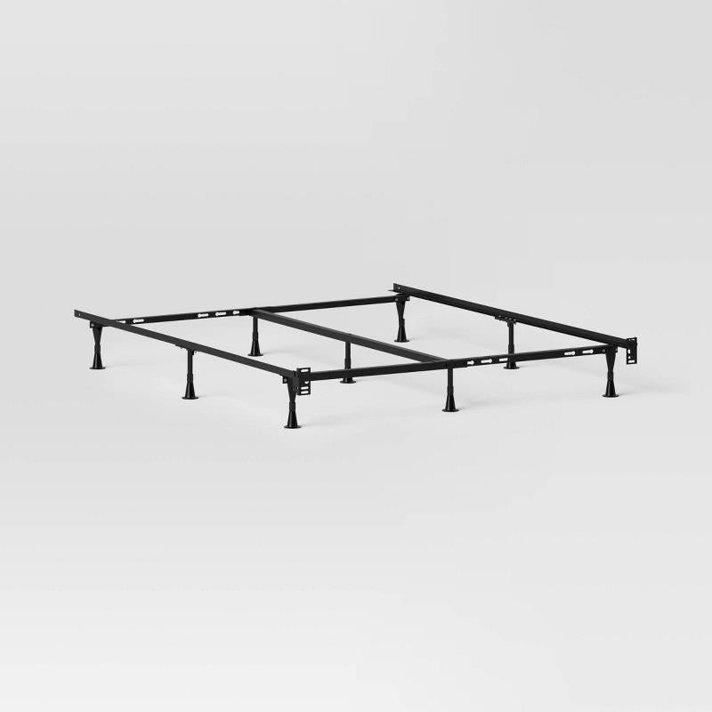 Adjustable Metal Bed Frame Black - Room Essentials™: Queen, Full, Twin Sizes, With Center Beam Support : Target
