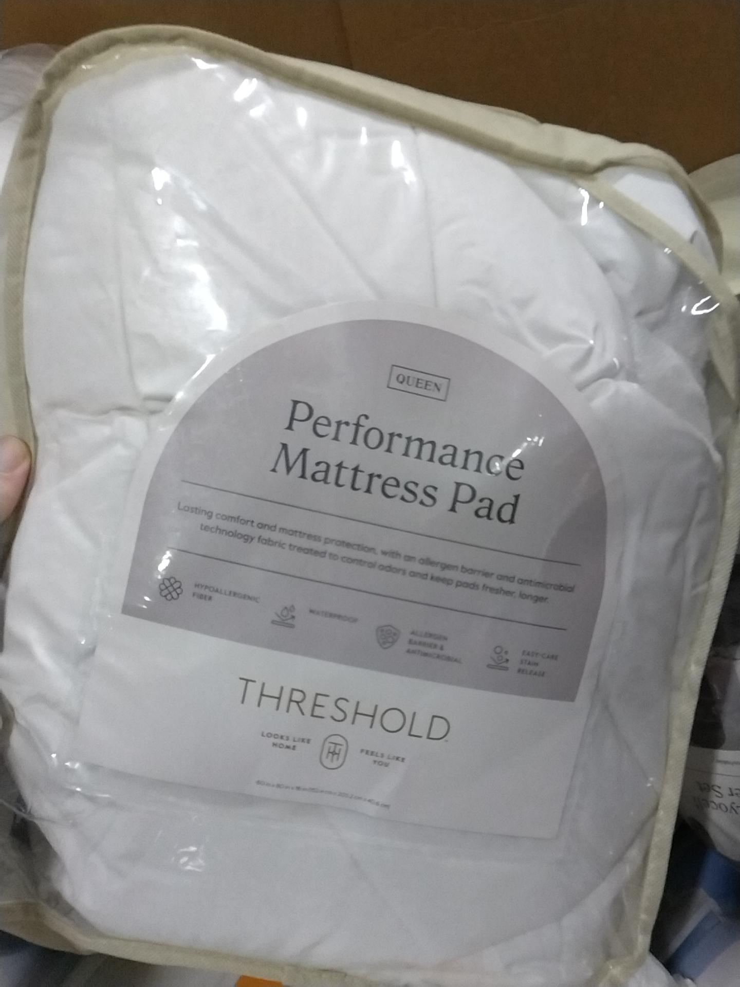 Queen Performance Mattress Pad - Threshold: Hypoallergenic, Waterproof, OEKO-TEX Certified, Fits 18" Deep