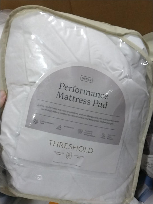 Queen Performance Mattress Pad - Threshold: Hypoallergenic, Waterproof, OEKO-TEX Certified, Fits 18" Deep