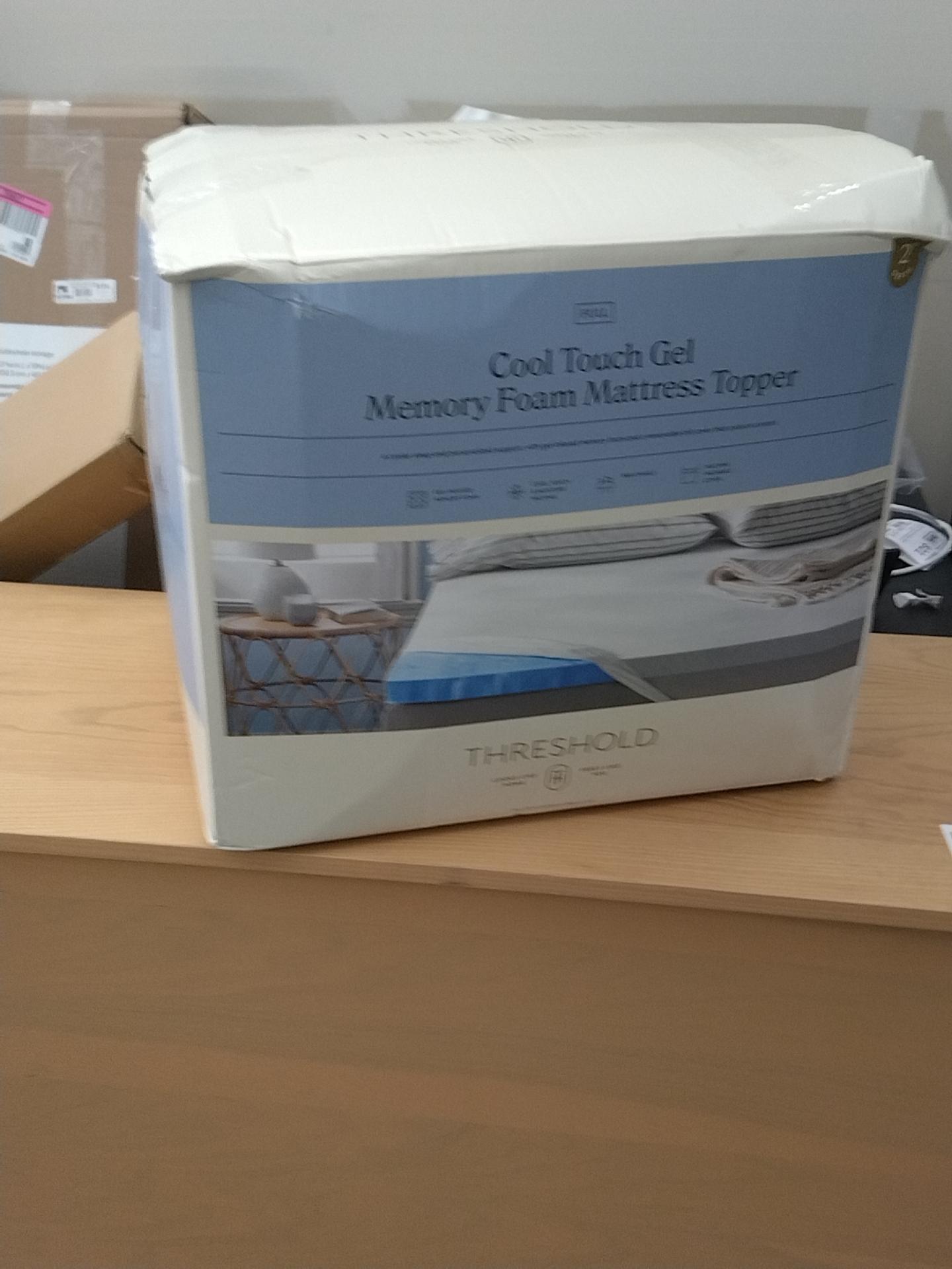 Full 2" Cool Touch Memory Foam Mattress Topper - Threshold: CertiPUR-US, Moisture-Wicking, Fits 16" Depth