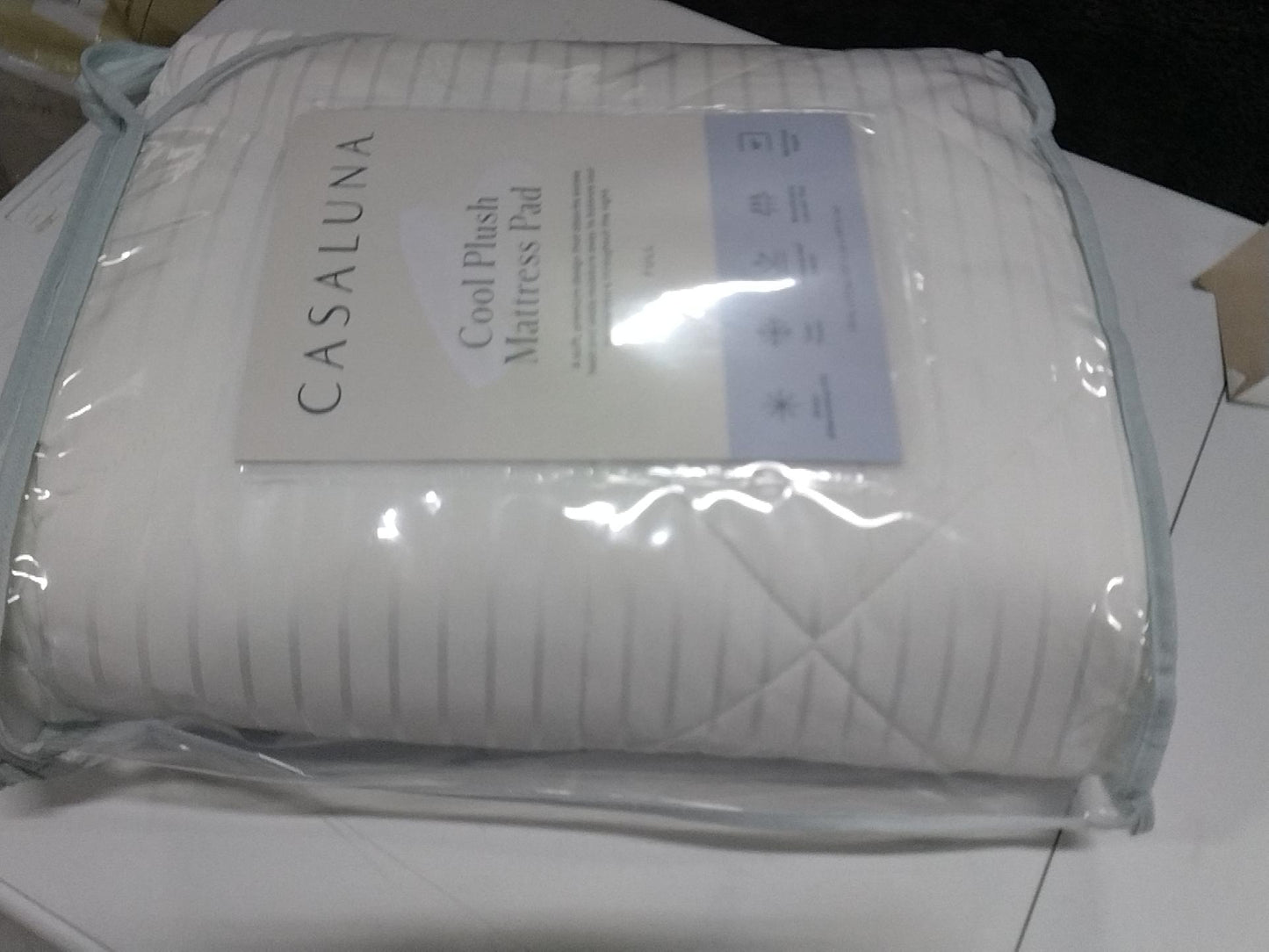 Full Cool Plush Cooling Mattress Pad - Casaluna: Hypoallergenic, Waterproof, Fits 18" Depth, 300 Thread Count