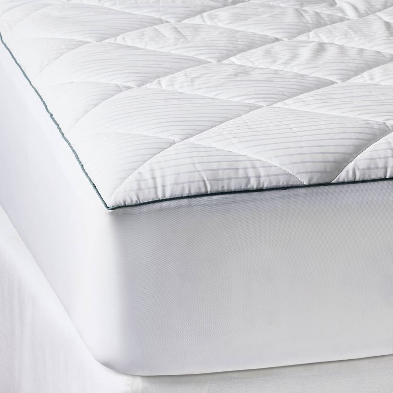 King Cool Plush Cooling Mattress Pad - Casaluna: Hypoallergenic, Waterproof, Fits 18" Depth, 300 Thread Count