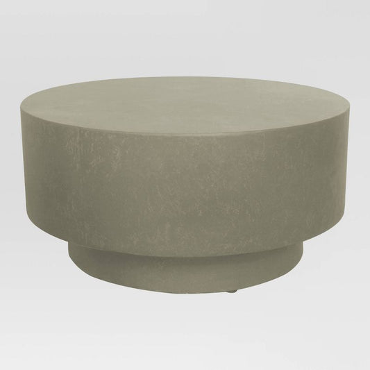 32" Arbon Coffee Table Gray - Threshold™ Designed With Studio Mcgee: Round Pedestal Base, No Assembly Required : Target