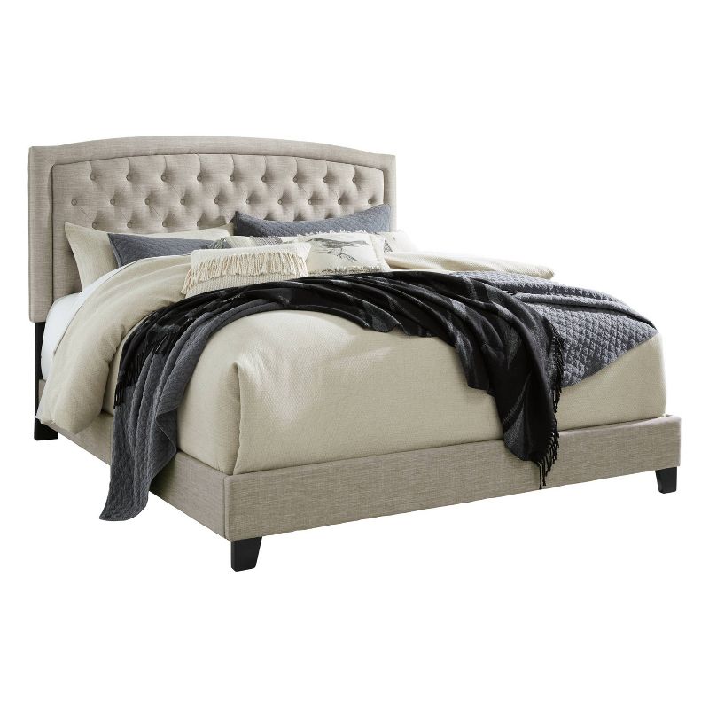 Jerary Queen Upholstered Bed Gray: Contemporary Style, Polyester Textile, Mdf Frame - Signature Design By Ashley : Target