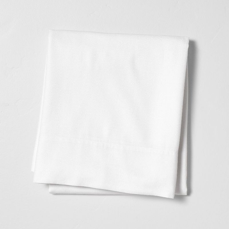 King Linen Blend Flat Sheet White - Casaluna™: Woven Lyocell 85%, Eco-friendly, 96 Thread Count : Target