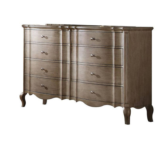 Acme Furniture 64" Chelmsford Dresser Antique Taupe: 8-drawer Wood Storage For Bedroom, No Assembly Required : Target