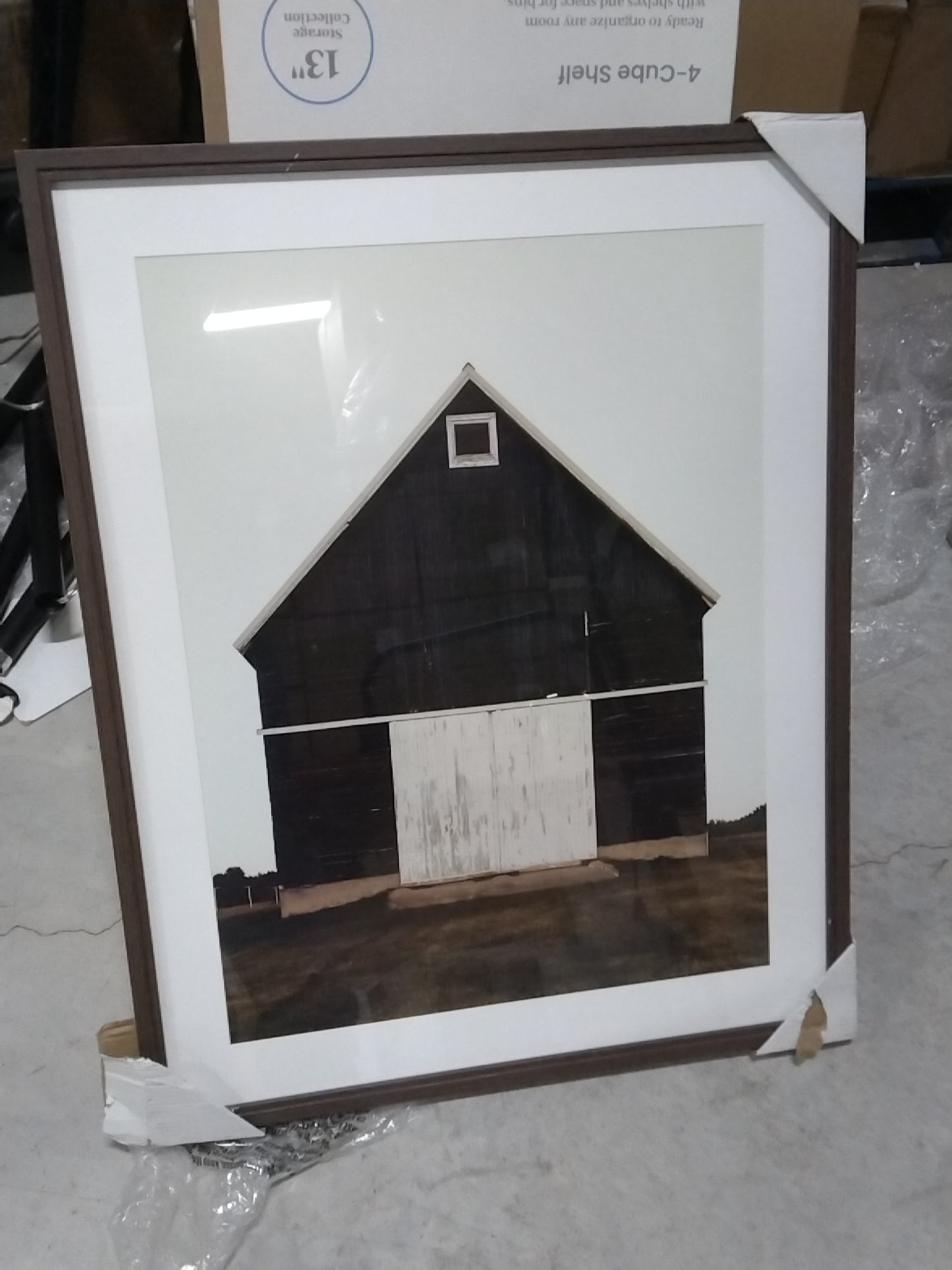 24" x 30" Barn Framed Poster Black - Threshold: Countryside Elegance, Vintage Artistry