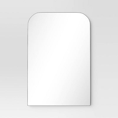 24" x 36" Infinity Mantle Wall Mirror Black - Threshold: Rust-Resistant, Rounded Top, Wall Mount