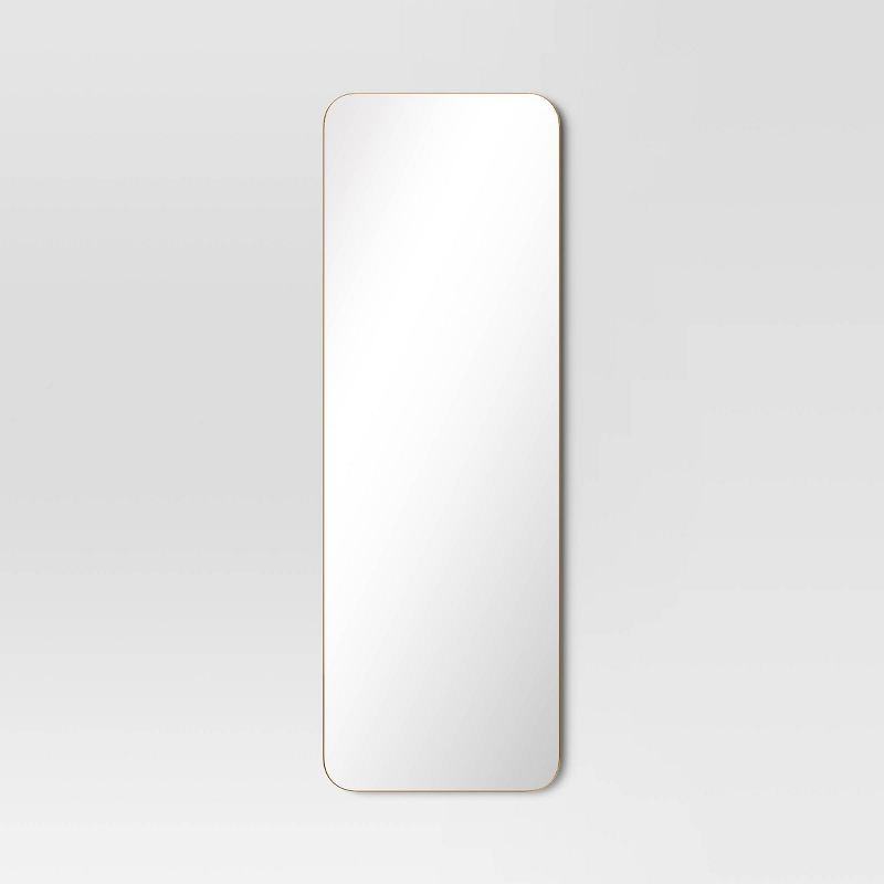 20" X 60" Infinity Full Length Mirror Brass - Threshold™: Modern Leaning, Wall Mountable : Target