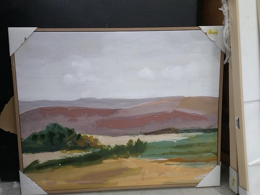 30" x 24" Landscape Framed Canvas Natural - Threshold