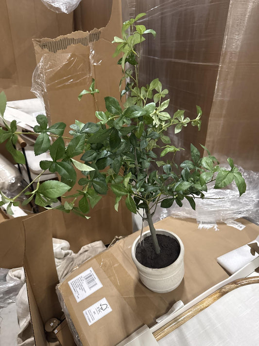33" Faux Gypsophila Leaf Plant - Hearth & Hand with Magnolia: Indoor Artificial Greenery, Farmhouse Style Decor, Polyester & Wire
