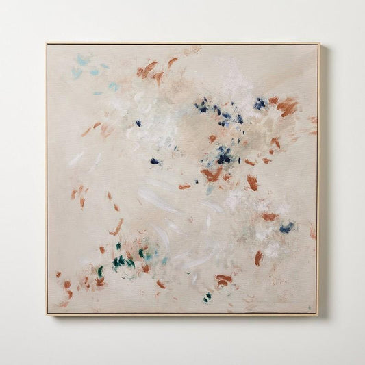 36"x36" Pastel Abstract Framed Wall Art Canvas - Threshold designed with Studio McGee