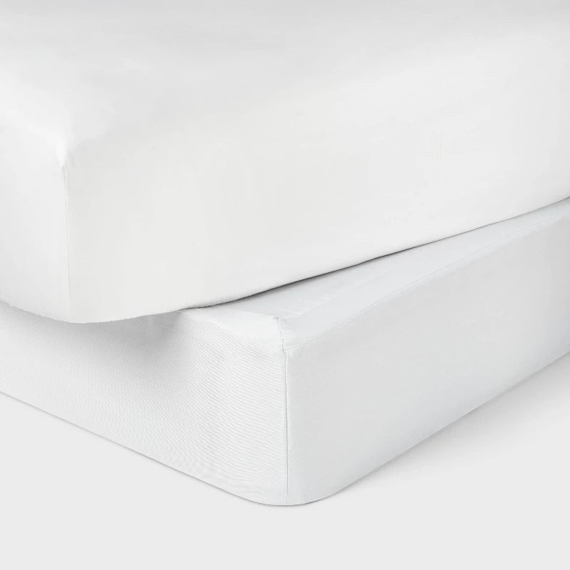 Full Box Spring Cover White - Threshold™: Recycled Polyester, Twill, Standard 100 By Oeko-tex : Target