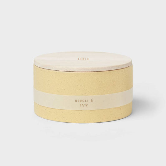 3-wick Matte Textured 16oz Ceramic Candle With Wooden Wick Neroli And Ivy - Threshold™: Soy Wax Blend, 48hr Burn Time : Target