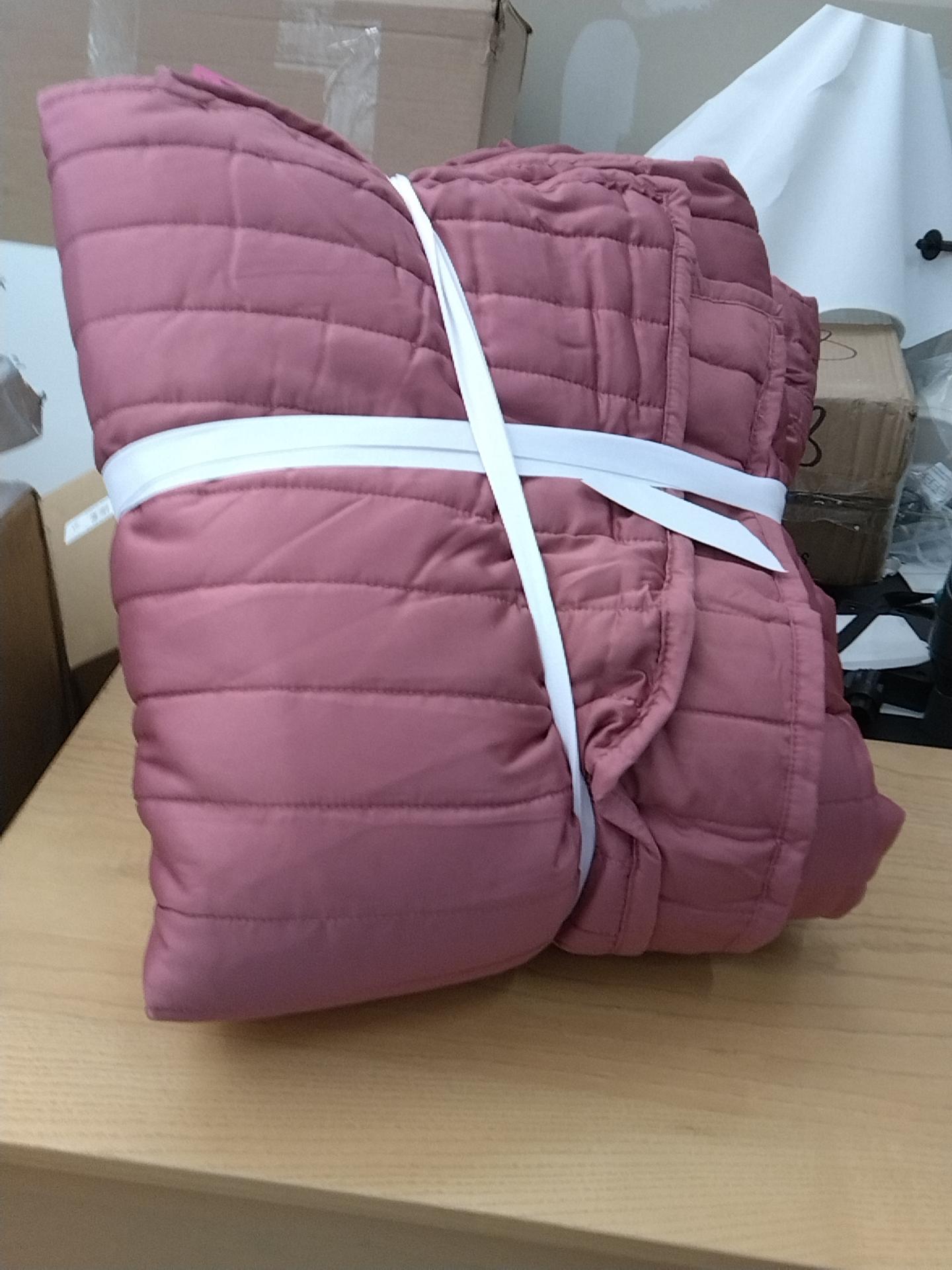 Full/Queen Satin Quilt Rose Pink - Room Essentials: Midweight Sateen Coverlet, OEKO-TEX Certified