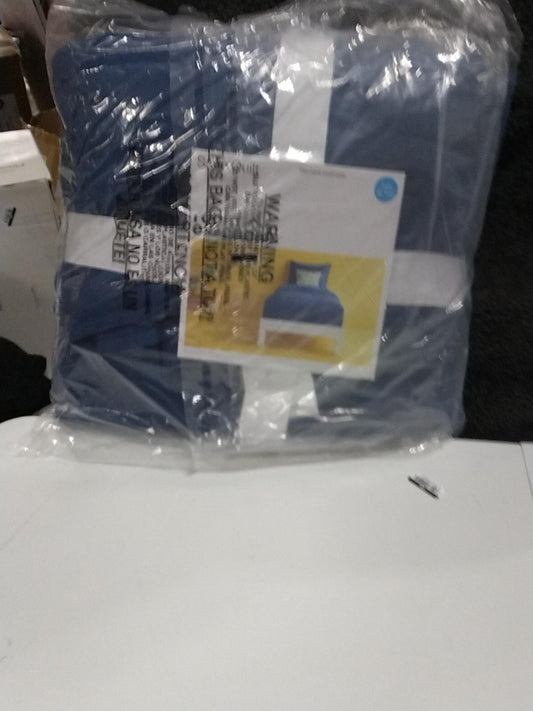 Twin/Twin Extra Long Satin Quilt Dark Blue - Room Essentials: Midweight Sateen Coverlet, Machine Washable