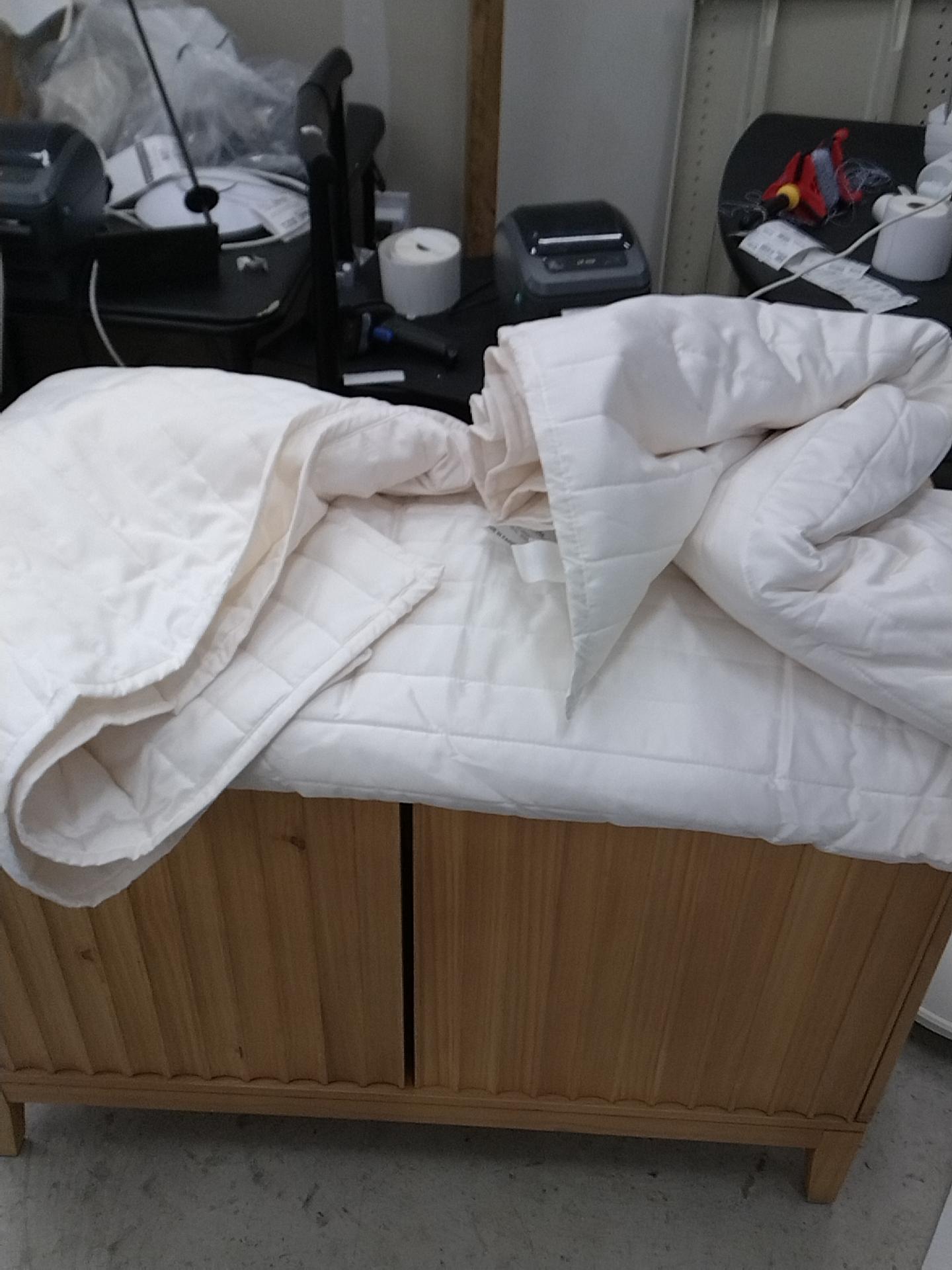 King Satin Quilt Ivory - Room Essentials: Midweight Sateen Coverlet, Machine Washable, OEKO-TEX Certified