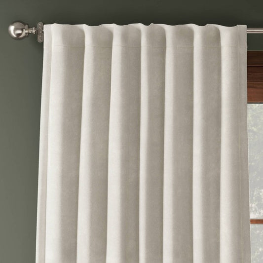 50"x63" Blackout Chenille Curtain Panel Ivory - Threshold: Woven Polyester, Rod Pocket, OEKO-TEX Certified