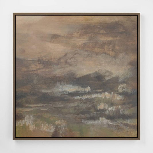 36"x36" Dark Fields Framed Canvas - Threshold designed with Studio McGee