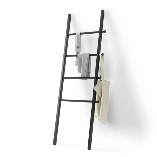 Leana Decorative Ladder Black - Umbra: Towel Rack, Clothing Organizer, 4-rung Storage : Target