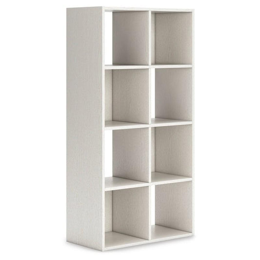 47.05" Aprilyn Eight Cube Organizer White - Signature Design by Ashley: Sleek Storage Cubbies, Laminated Surface, Open Back