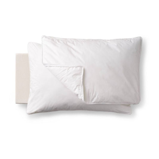 King Medium Machine Washable Customizable Feather and Down Bed Pillow Insert White - Casaluna