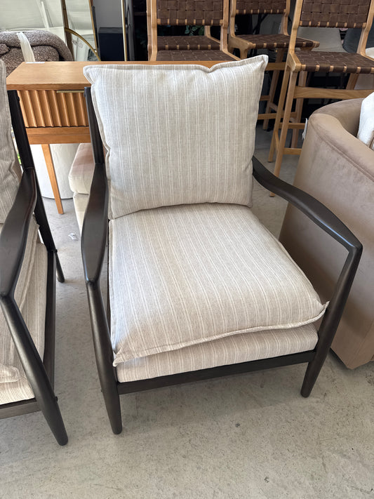 Wood Frame Pillow Top Accent Chair Cream (FA) - Threshold designed with Studio McGee: Upholstered, Rubberwood Base, No Assembly Required