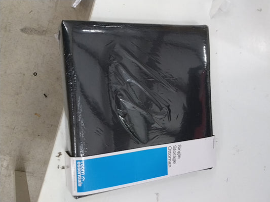 Collapsible Dorm Single Storage Ottoman Black - Room Essentials: Upholstered, Textured Fabric, Wood Frame, Storage Lid