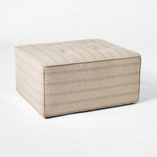 Tufted Cocktail Ottoman Tan - Threshold™ With Studio Mcgee : Target