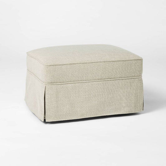 Vivian Park Ottoman Fern Green - Threshold™ Designed With Studio Mcgee: Comfy, Upholstered, No Assembly Required : Target