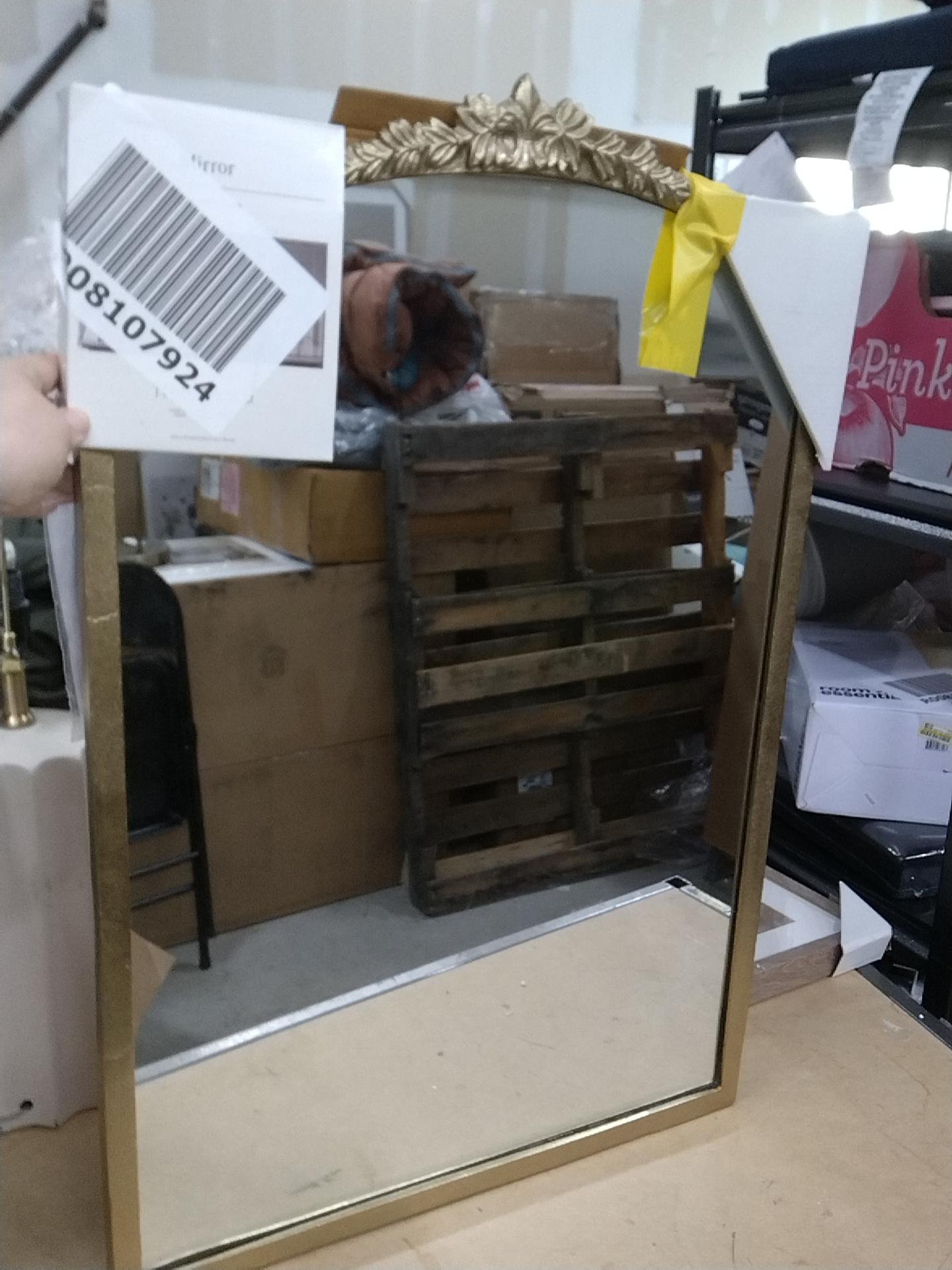 20"x30" Decorative Gold Wall Mantle Mirror Gold - Threshold