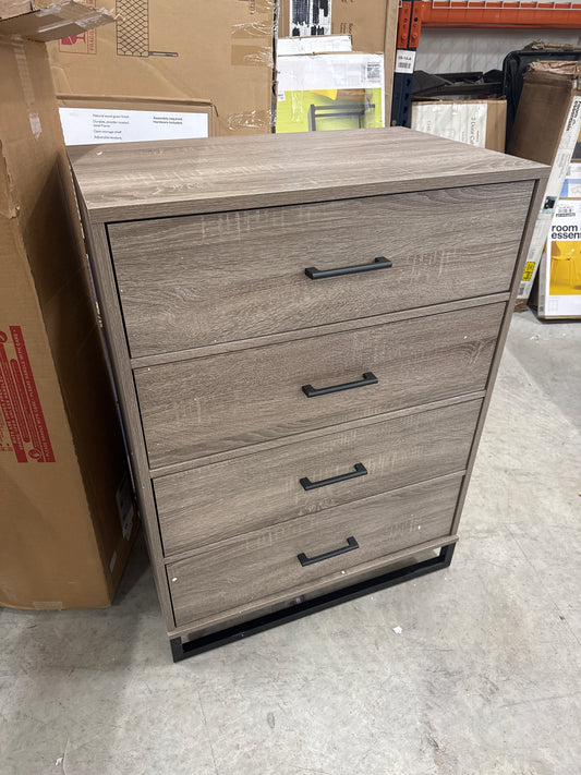 Mixed Material 4 Drawer Dresser Light Gray Wash - Room Essentials™: Vertical Storage, Mdf Frame, Spot Clean : Target