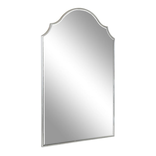 24"x36" Leanna Framed Arch Wall Mirror Silver - Kate & Laurel All Things Decor: Luxury Glam Style, No Assembly Required