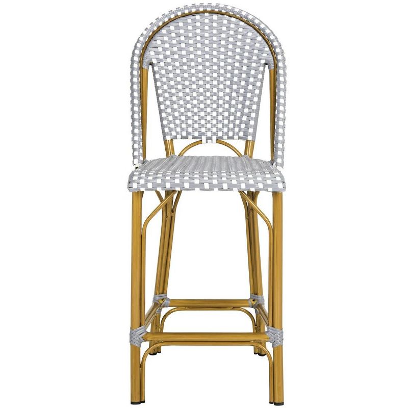 Gresley Indoor Outdoor French Bistro Counter Stool - Grey/white - Safavieh : Target