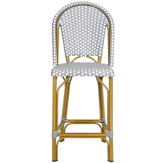 Gresley Indoor Outdoor French Bistro Counter Stool - Grey/white - Safavieh : Target