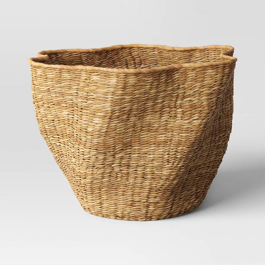 Large Woven Scallop Edge Basket - Threshold