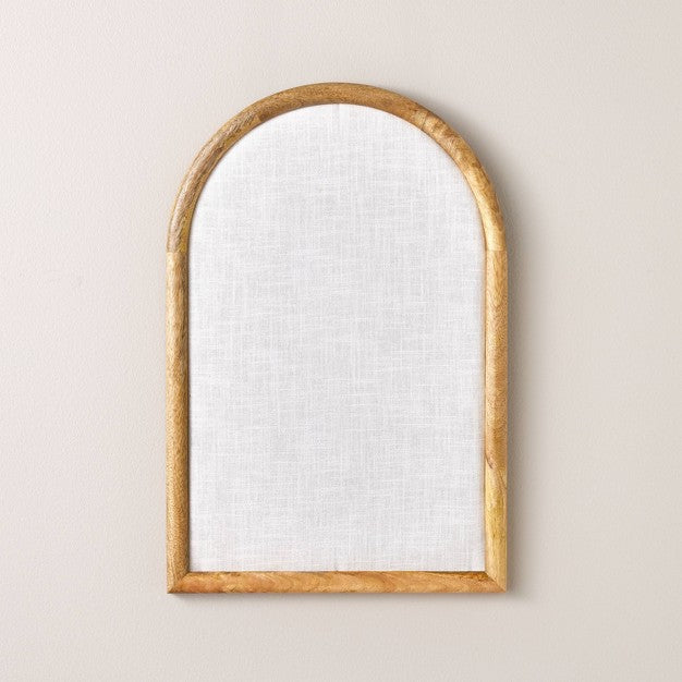 Arched 16"x24" Wood Framed Fabric Bulletin Board - Hearth & Hand with Magnolia