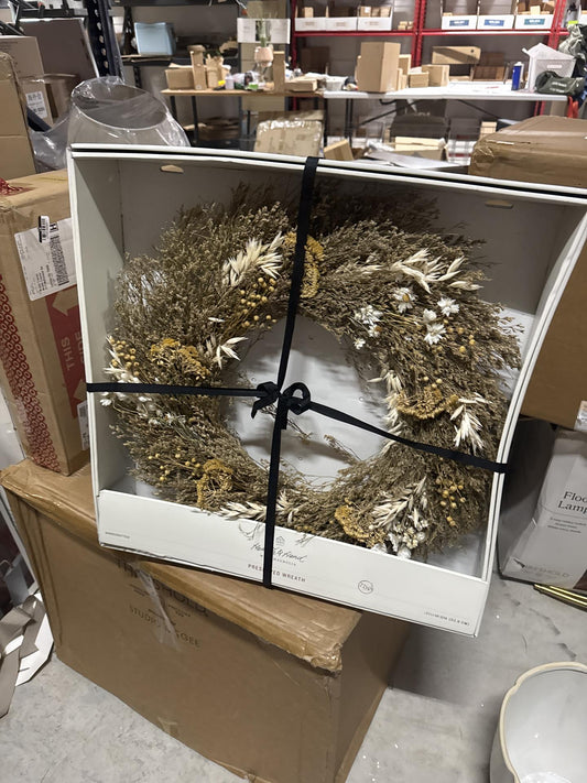 21" Preserved Spring Grass and Flower Wreath - Hearth & Hand with Magnolia