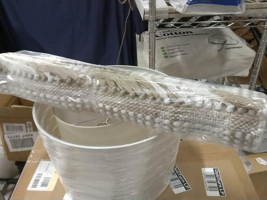 2'x3' Wide Border Stripe Handmade Woven Accent Rug Tan/Cream - Hearth & Hand with Magnolia