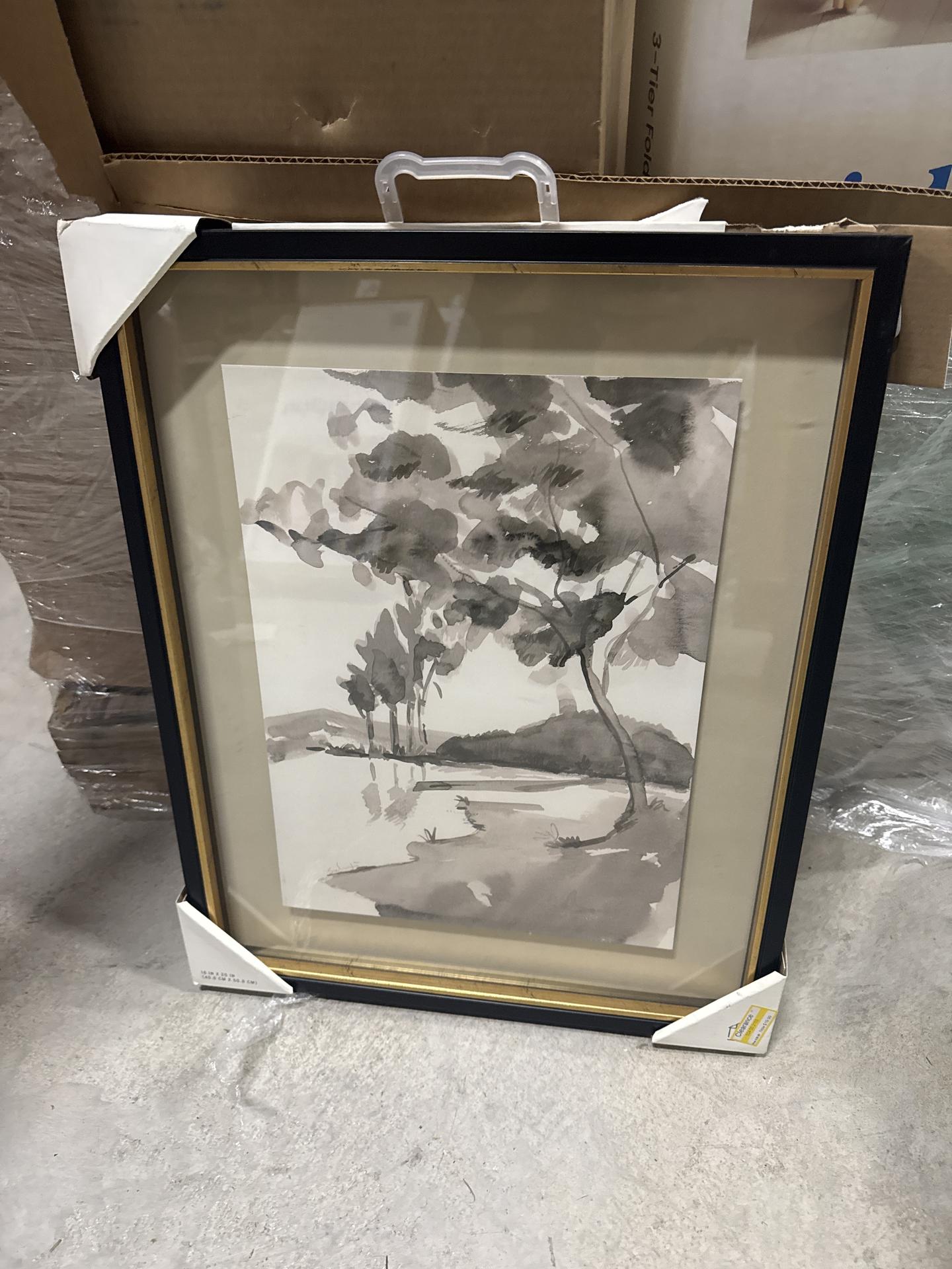 16"x20" Washed Landscape Framed Wall Art - Hearth & Hand with Magnolia