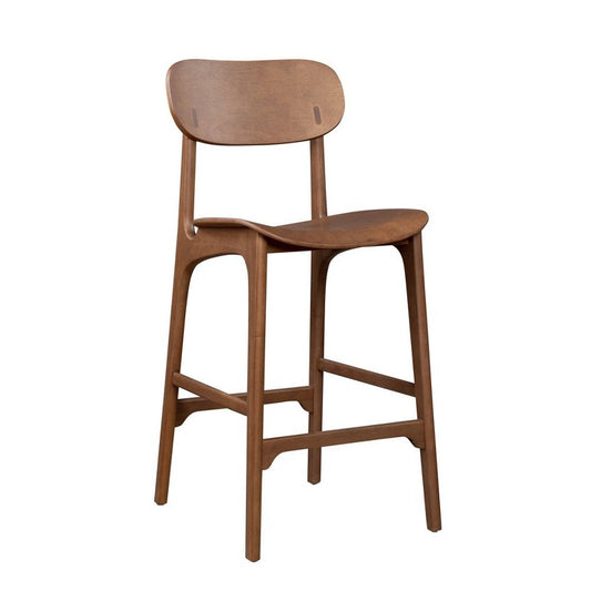 Boraam Solvang Wood Bar Stool Brown Ale Finish