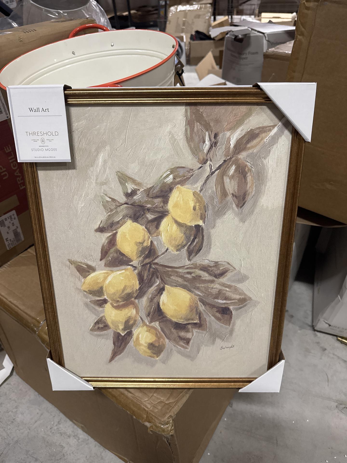 16"x20" Lemons Vintage Framed Wall Art - Threshold designed with Studio McGee