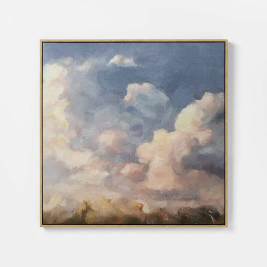 30"x30" Clouds Framed Canvas - Threshold designed with Studio McGee