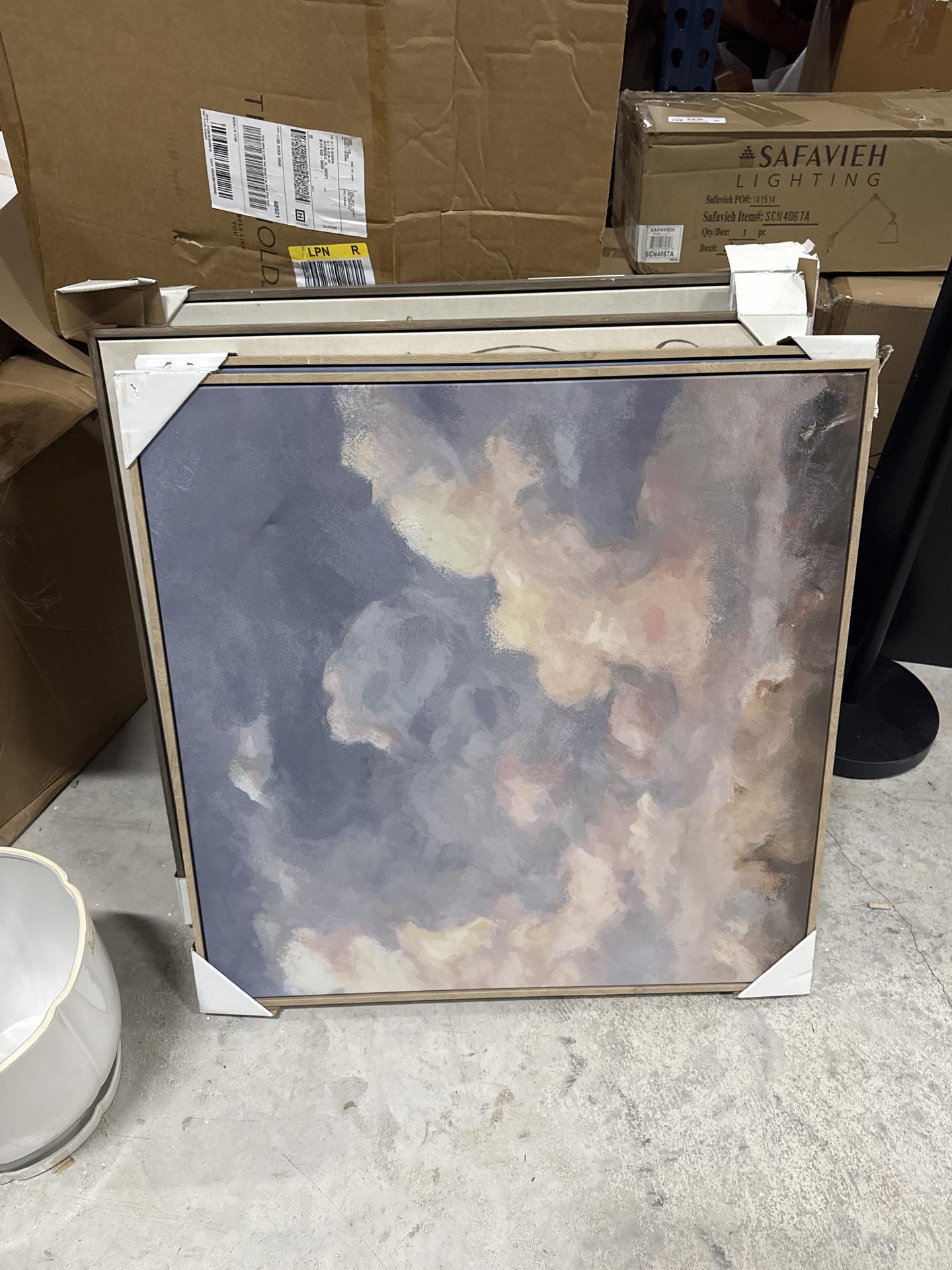 30"x30" Clouds Framed Canvas - Threshold designed with Studio McGee